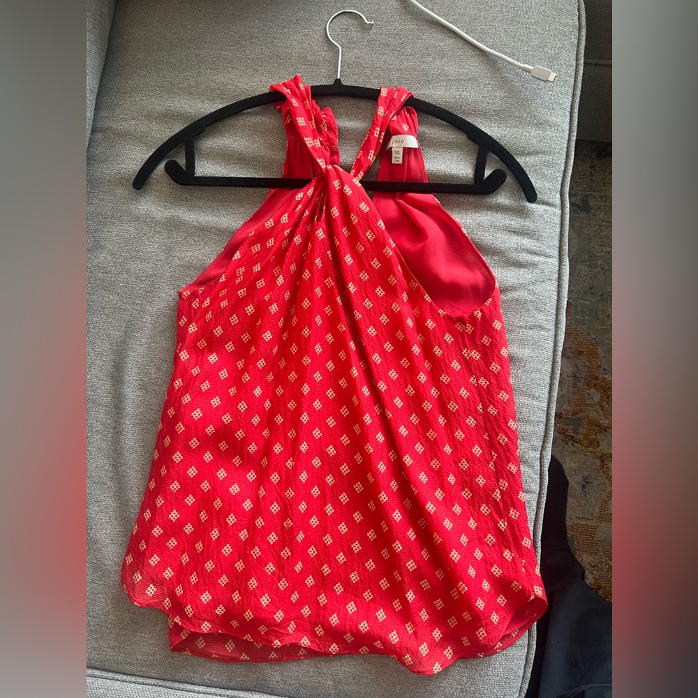 Joie Red Silk top